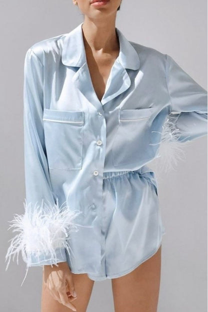 SKY BLUE PARTY PAJAMA SET