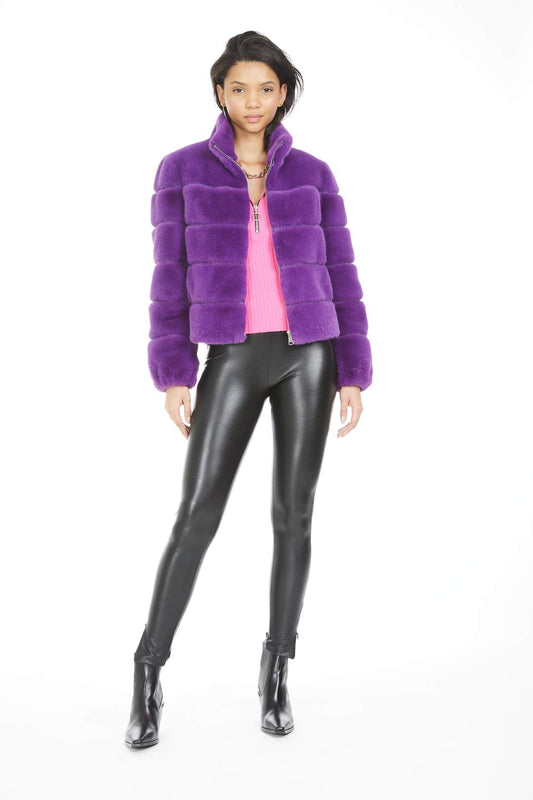 GENERATION LOVE JODI FUAX FUR - PURPLE