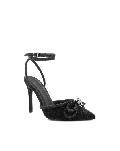 Black Glitter Heels