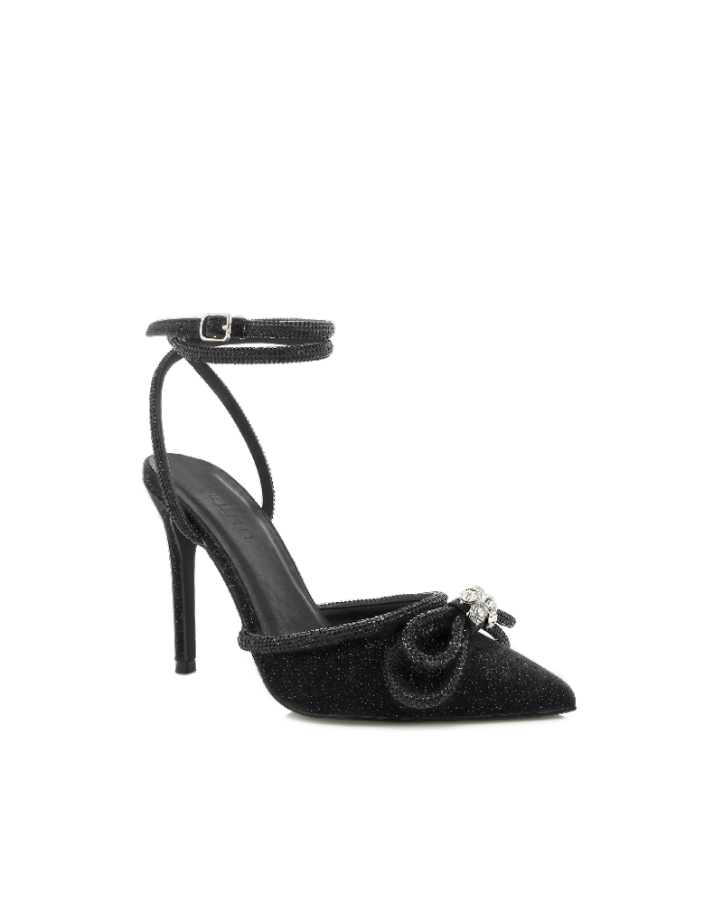 Amazon.com | KISSASA Womens Glitter Platform Heels Ankle Strap High Heel  Stiletto Sandals Wedding Evening Party Shoes Black Size 4.5 | Heeled Sandals
