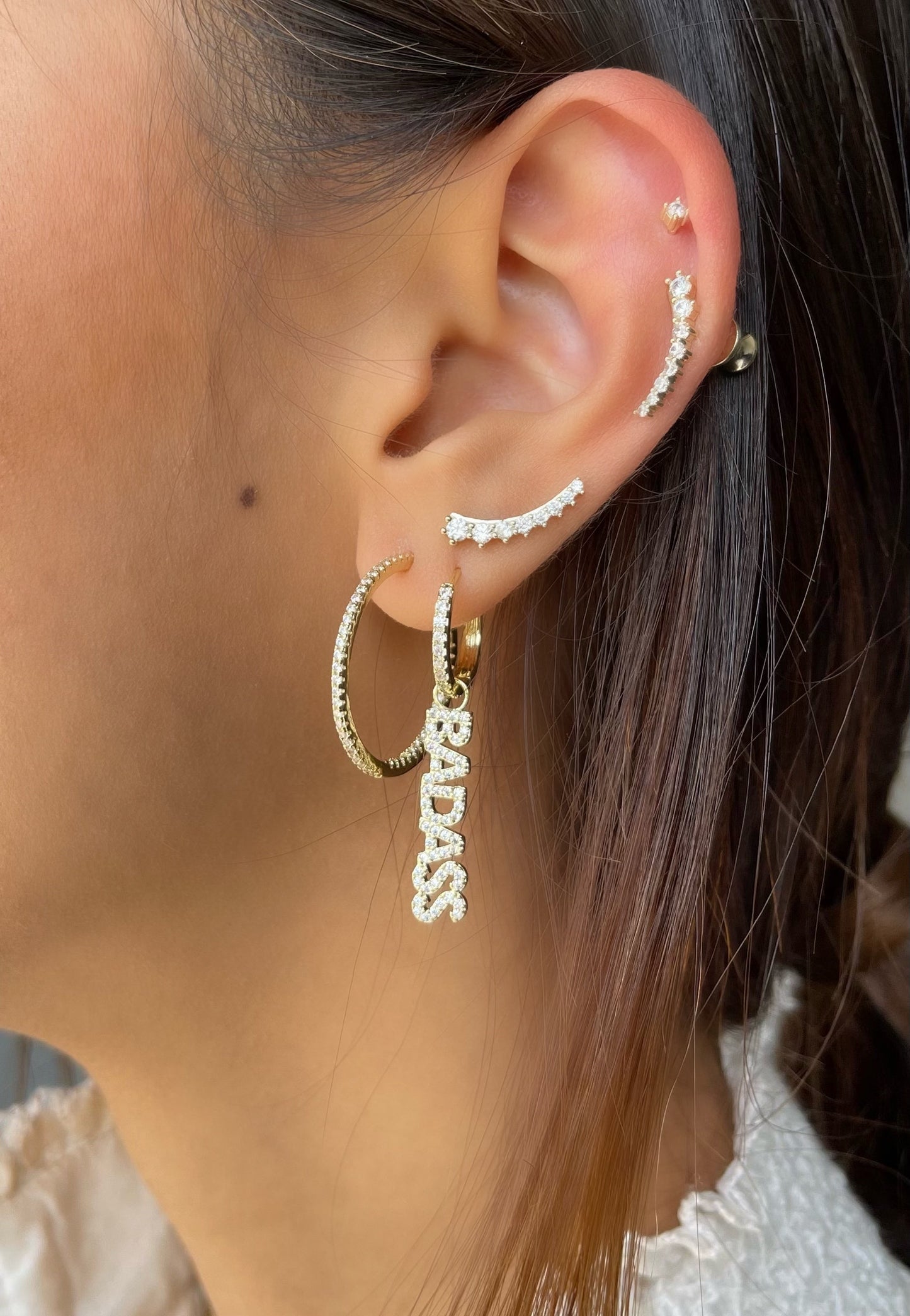 Melind aMaria 1” Badass Hoops