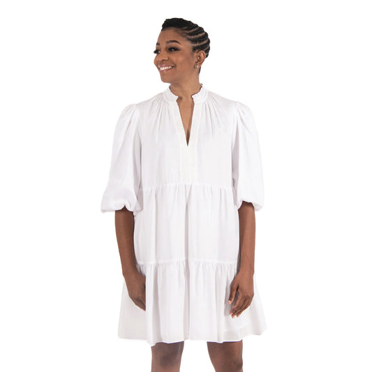 FRANKIE DRESS - BRIGHT WHITE
