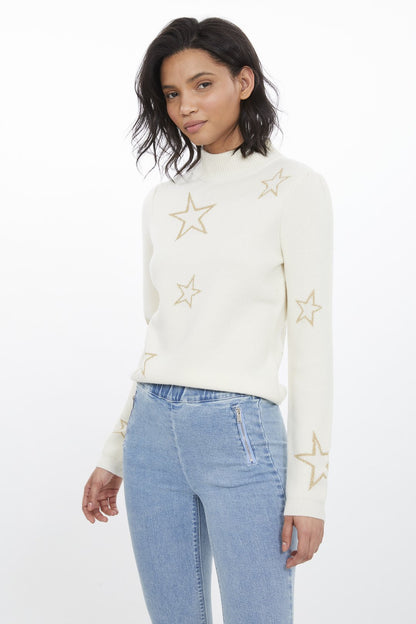 GENERATION LOVE KHLOE STAR SWEATER - OFF-WHITE