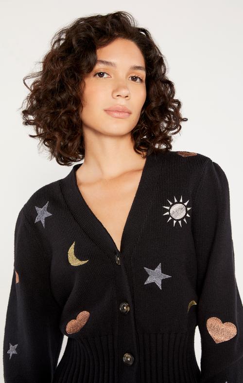 CINQ A SEPT HEARTS AND STARS MORGAN CARDIGAN