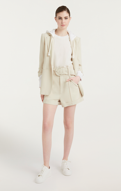Cinq a Sept Hooded Khloe Jacket - Plaster/White