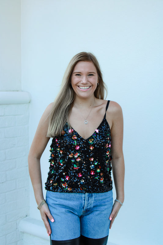 Ramy Brook Anita Sequin Top