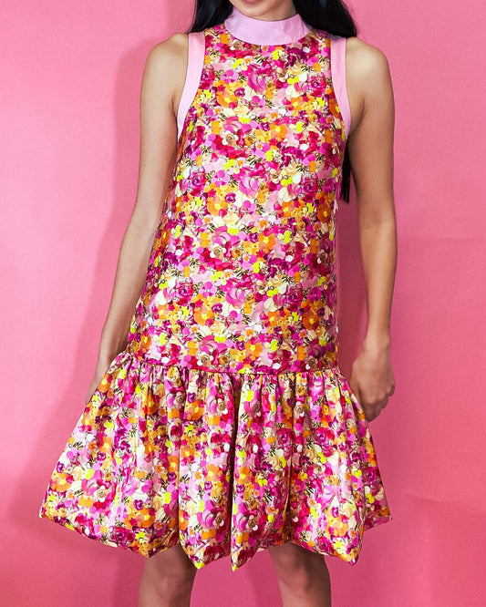 NEUBYRNE SEQUIN PRINT WAIST DRESS