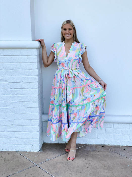 CROSBY KEMBLE DRESS - PALM BEACH