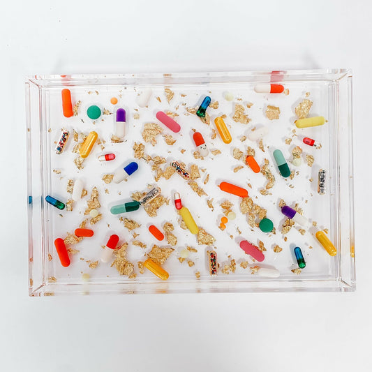 Pills + Gold Small Tray