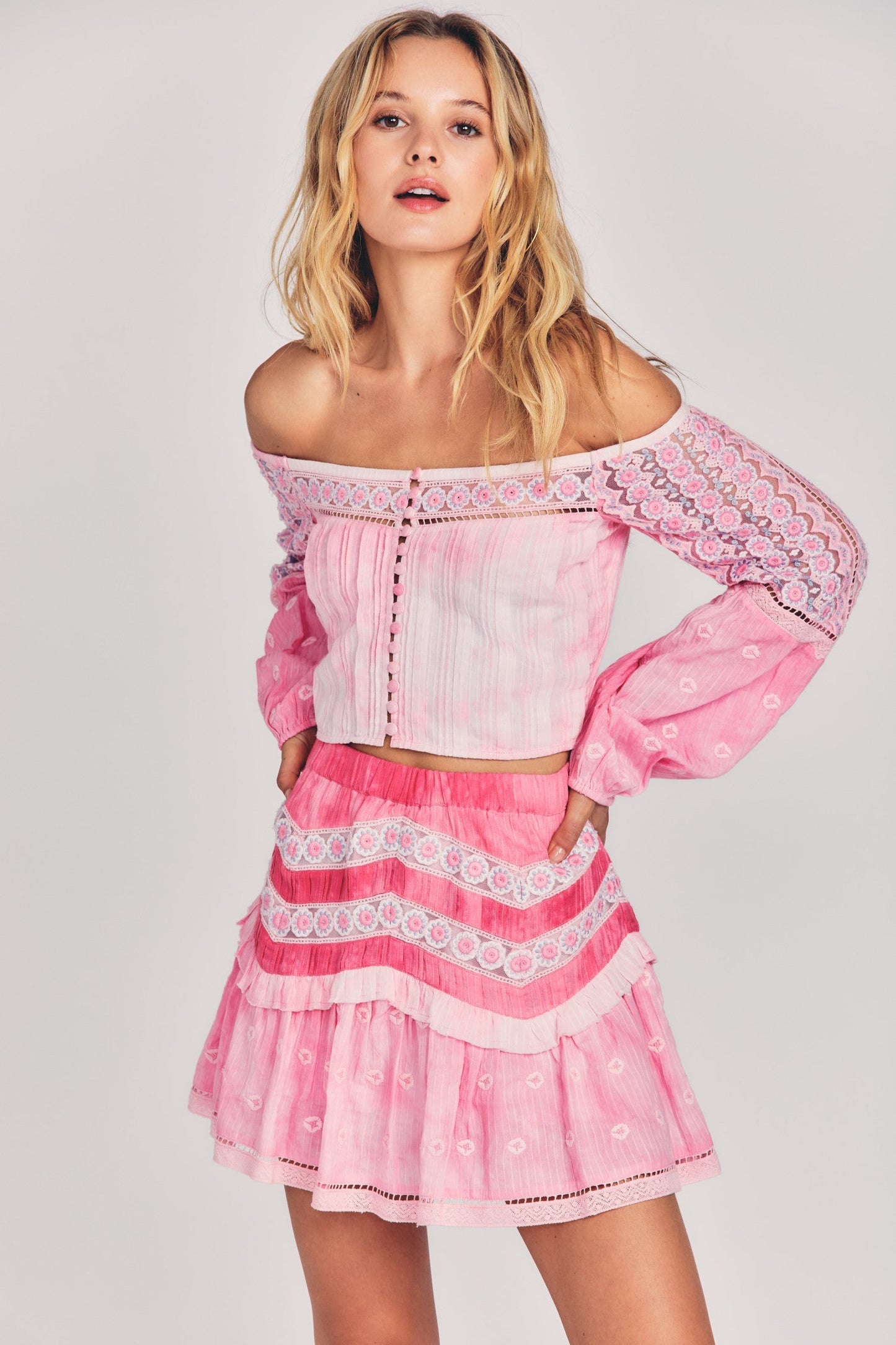 LOVESHACKFANCY FELICE SKIRT