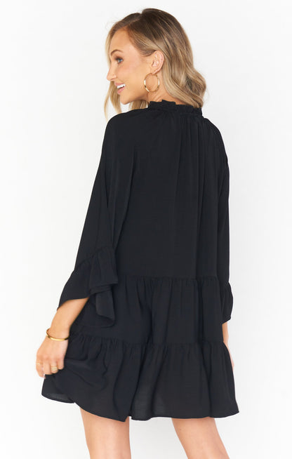 VIOLA MINI DRESS - BLACK