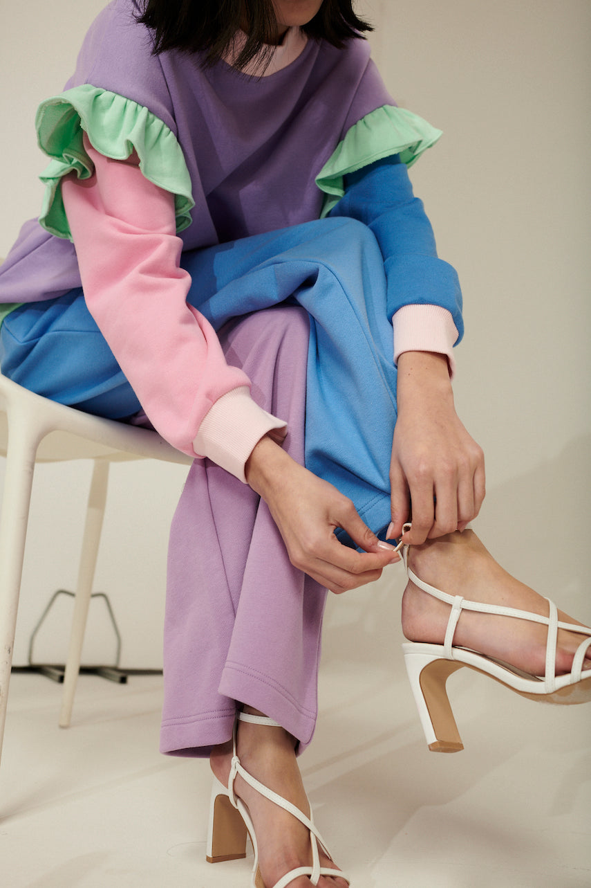 OLIVA RUBIN COLOR BLOCK TROUSERS