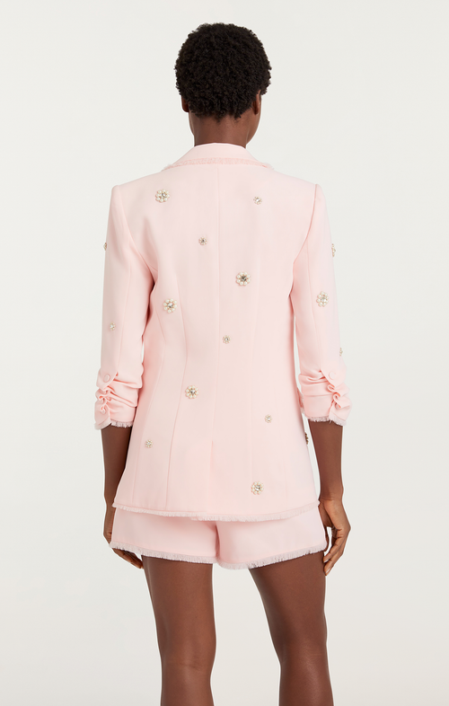 Cinq a Sept Pearl Ditsy Flowe Embellished Khloe Blazer