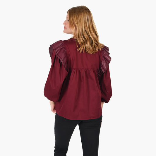 PENELOPE TOP - BURGUNDY