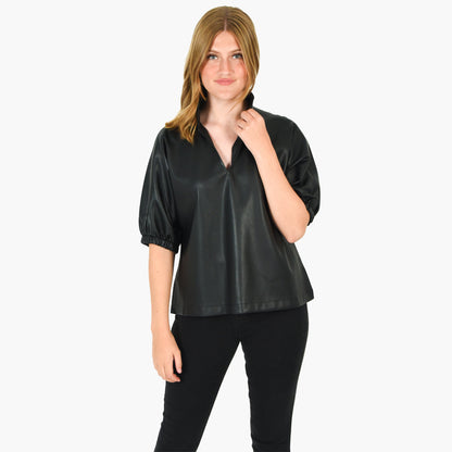 POPPY TOP - BLACK