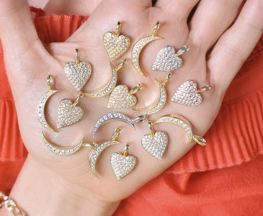 Melinda Maria Double Sided Heart Charm