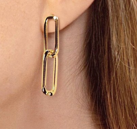MELINDA MARIA CARRIE CHAIN LINK EARRINGS