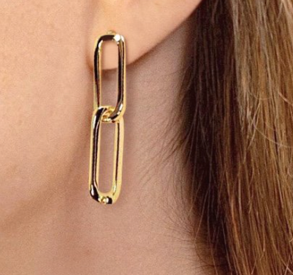 MELINDA MARIA CARRIE CHAIN LINK EARRINGS