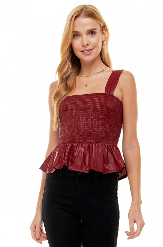 THE LIZ TOP BURGUNDY
