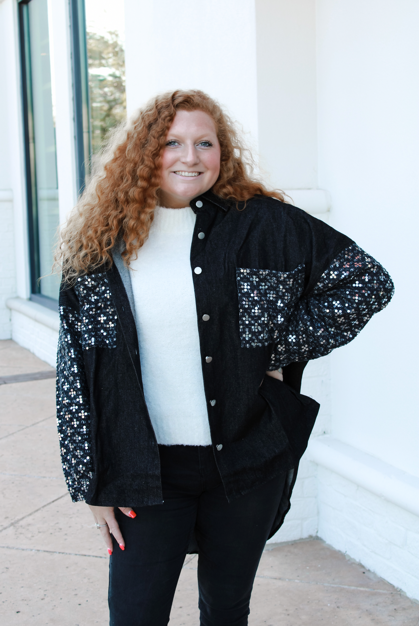 Black Color Block Jacket