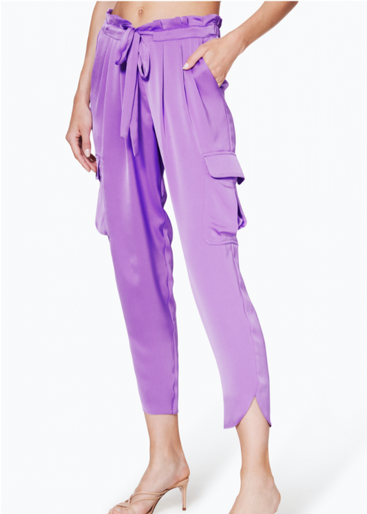 Ramy Brook Allyn Satin Pocket Pant