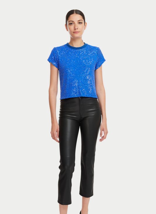 GENERATION LOVE KAI SEQUIN TOP - COBALT BLUE