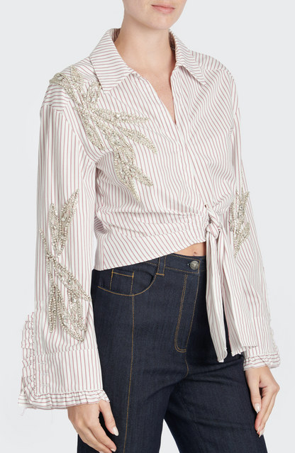 Cinq a Sept crystal floral marianna top