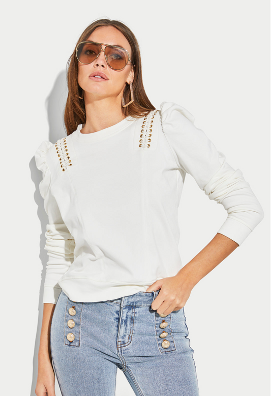 Generation Love Zoey Lace Up Sweatshirt