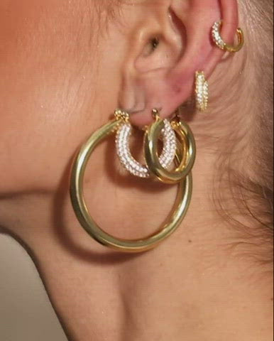 Baby Amalfi Tube Hoops Gold