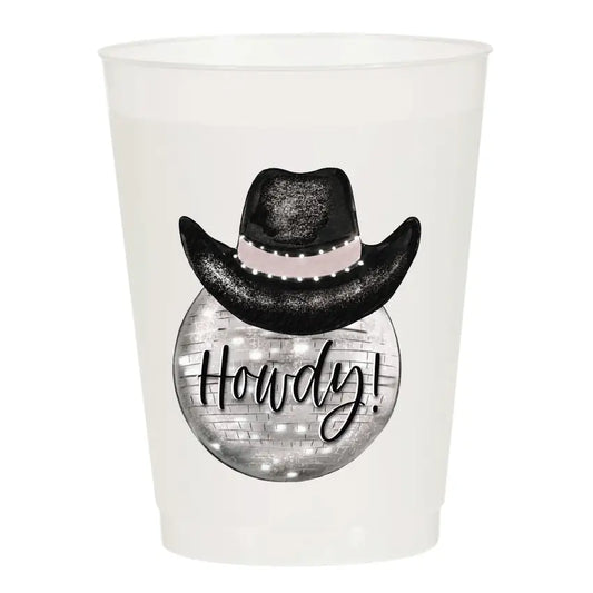 Howdy Disco Ball Cowgirl Cups - Set of 10