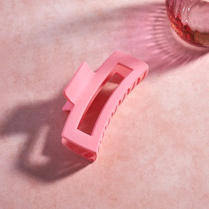 Pink Rectangle Jaw Hair Clip