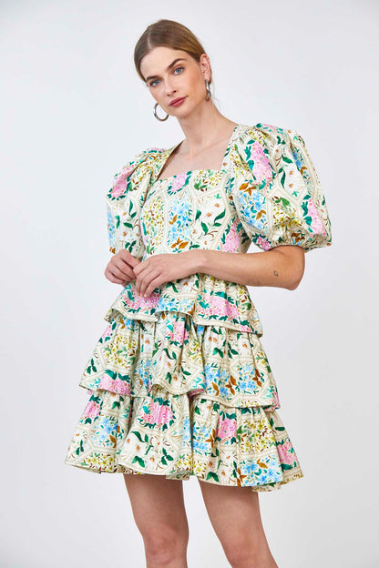 Hunter Bell Porter Dress - Floral Tile
