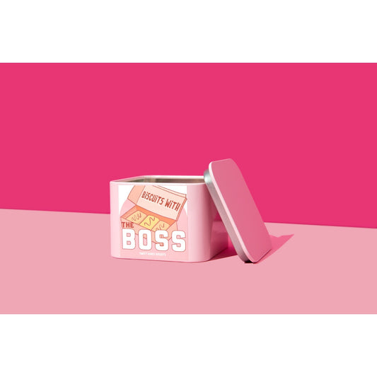 Biscuits with the Boss - Ted Lasso Candle - Pink Tin
