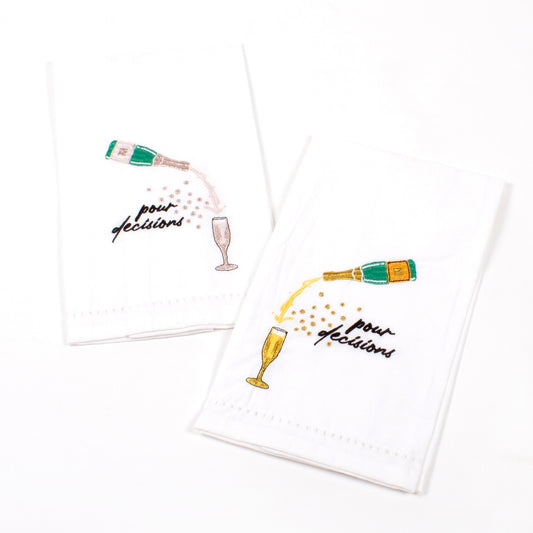 Embroidered Bar Towel Pour Decisions