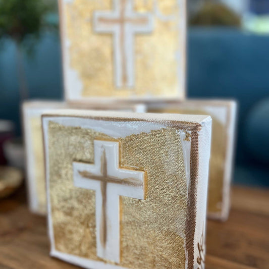 the Painted petal - Gold Leaf Cross