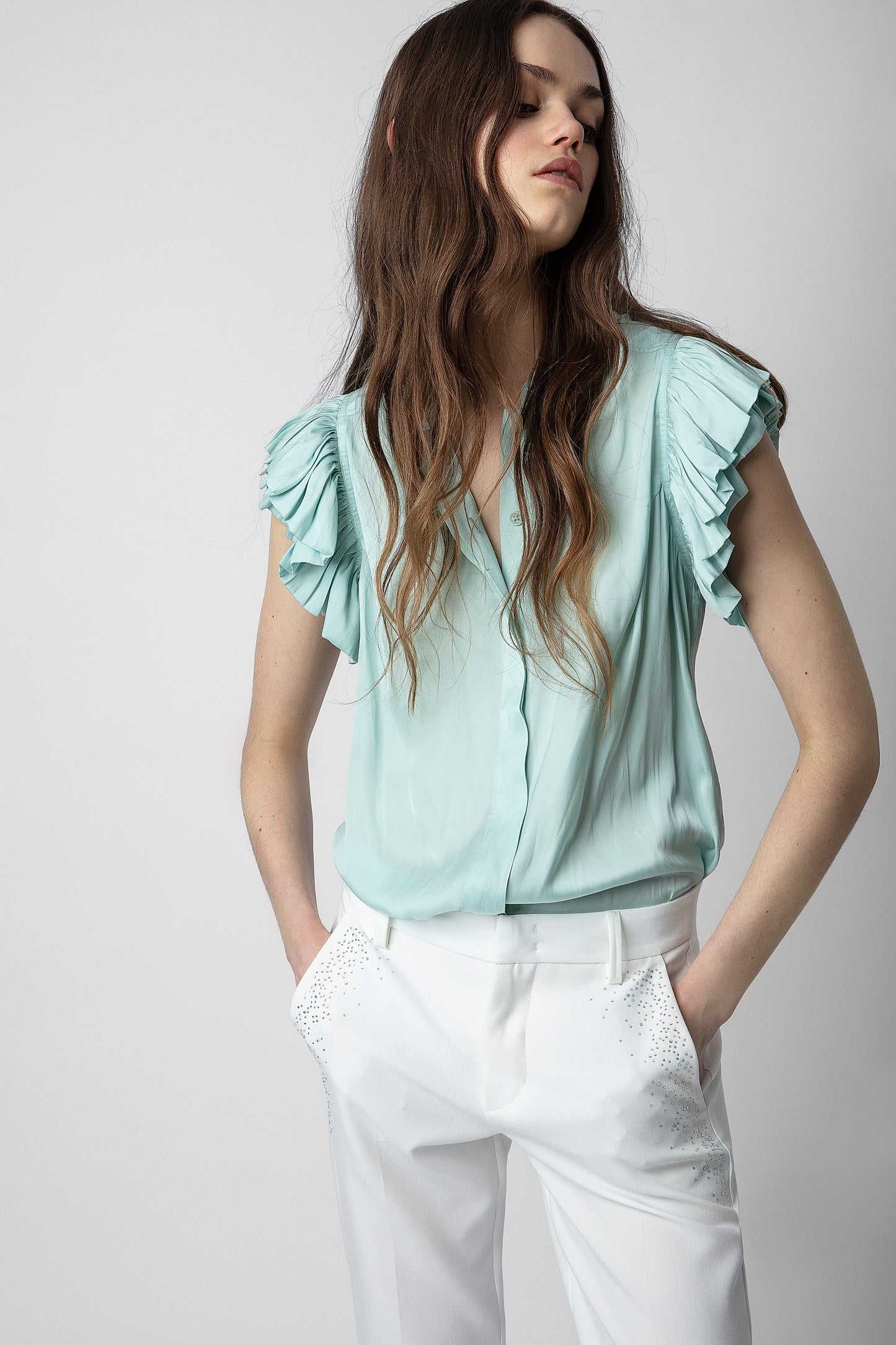 Zadig & Voltaire Tiza Satin Top