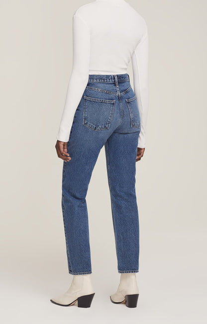 AGOLDE 90'S PINCH WAIST HIGH RISE STRAIGHT IN PORTRAIT