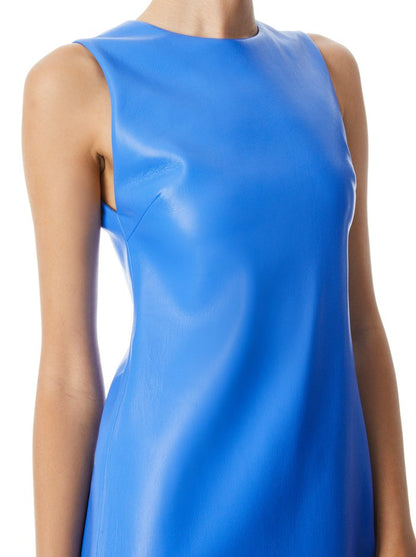 Alice + Olivia Coley Vegan Leather Dress - Palace Blue