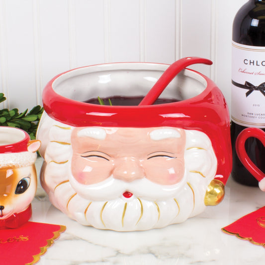 Santa Punch Bowl and Ladle