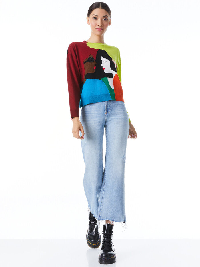 Alice & Olivia Gleeson Girl Gang Pullover