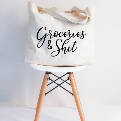 Groceries and SH** XL Tote Bag