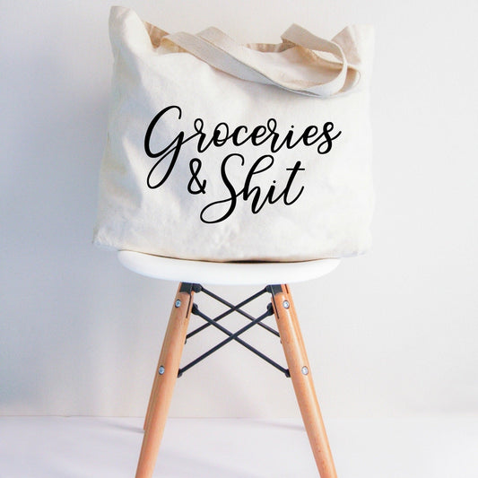 Groceries and SH** XL Tote Bag
