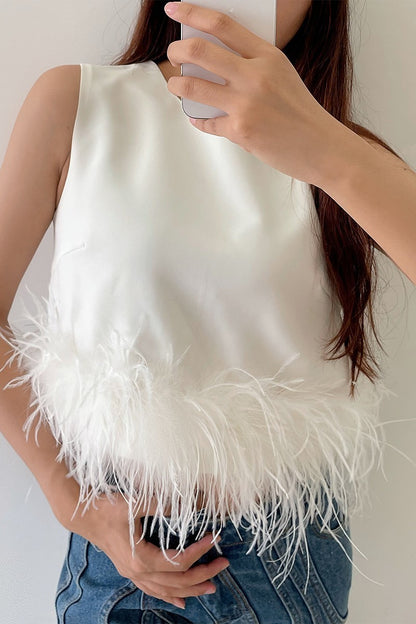 White Feather Top