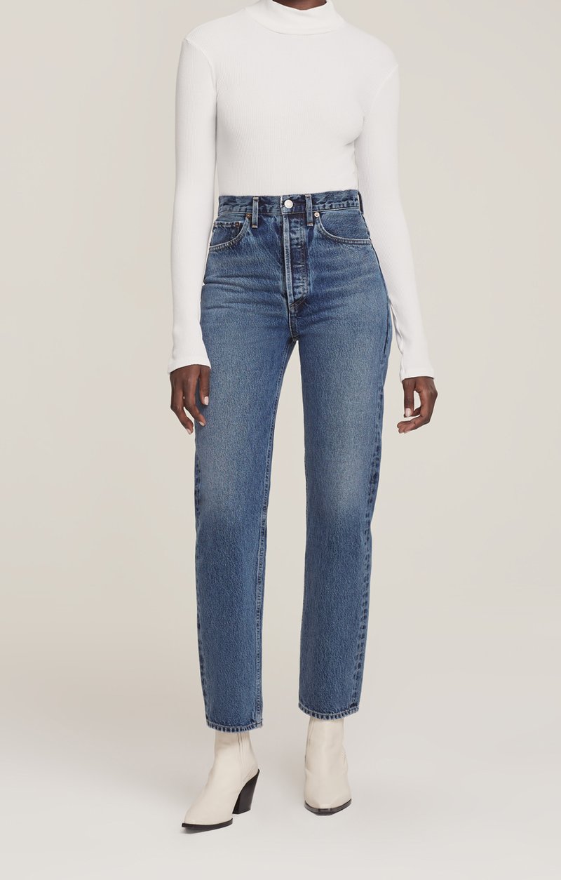 AGOLDE 90'S PINCH WAIST HIGH RISE STRAIGHT IN PORTRAIT