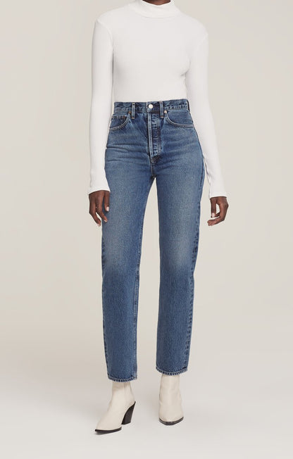 AGOLDE 90'S PINCH WAIST HIGH RISE STRAIGHT IN PORTRAIT
