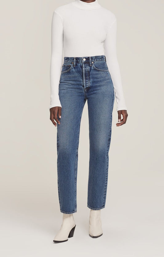 AGOLDE 90'S PINCH WAIST HIGH RISE STRAIGHT IN PORTRAIT