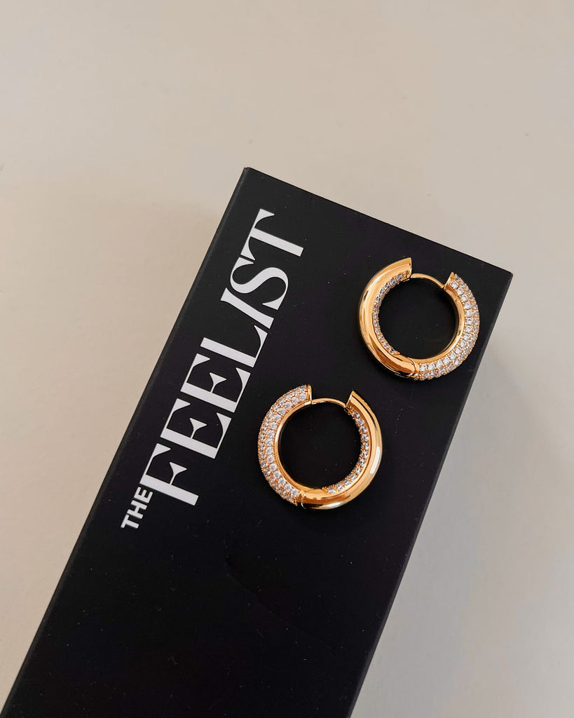LUVAJ THE REVERSIBLE AMALFI HOOPS- GOLD