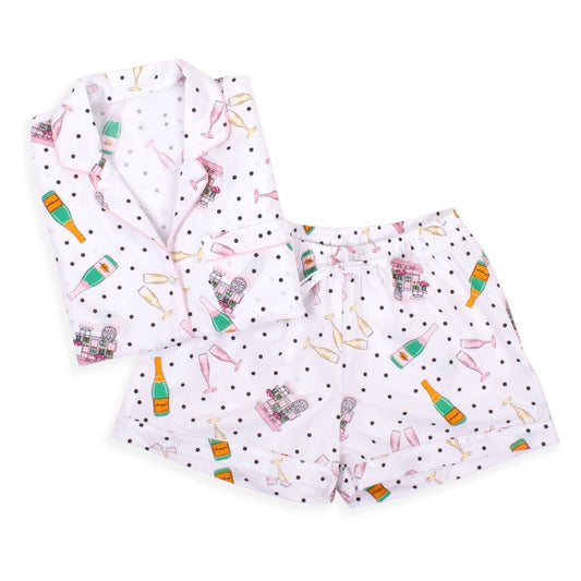 BUBBLY DOT PRINTED PAJAMAS