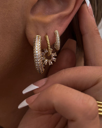 LUVAJ THE REVERSIBLE AMALFI HOOPS- GOLD
