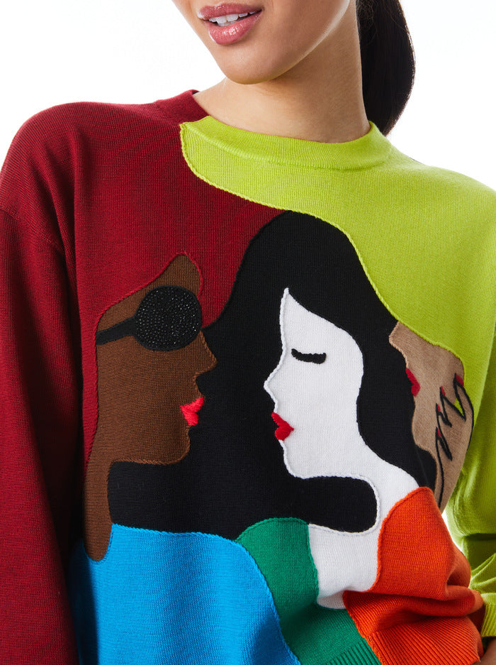 Alice & Olivia Gleeson Girl Gang Pullover